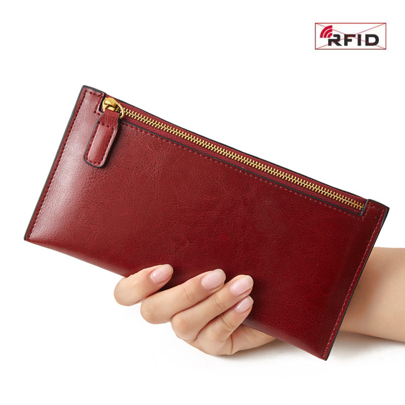 真皮钱包薄款女通用拉链长款卡包钱夹一体手拿大容量多功能手包,箱包皮具/热销女包/男包,钱包,淘宝优惠券,粉丝福利购,淘宝优惠卷