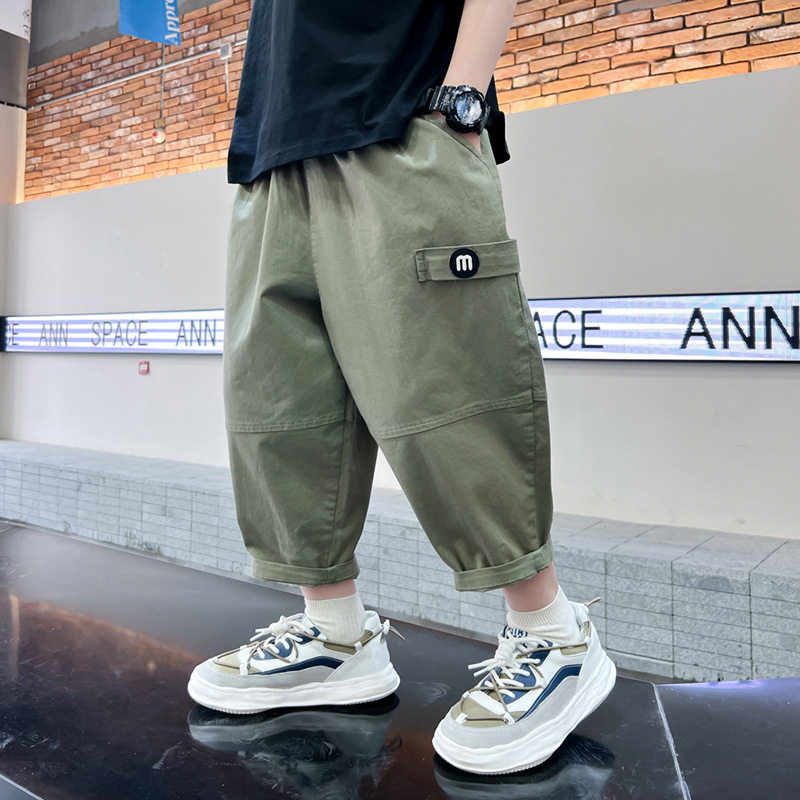 男童休闲九分裤夏季2026年新款儿童裤洋气中大童薄款裤子夏款洋气