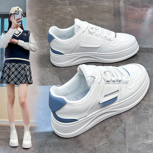 小白鞋 女鞋 女百搭运动厚底板鞋 新款 韩版 单鞋 女2024春季 学生休闲鞋