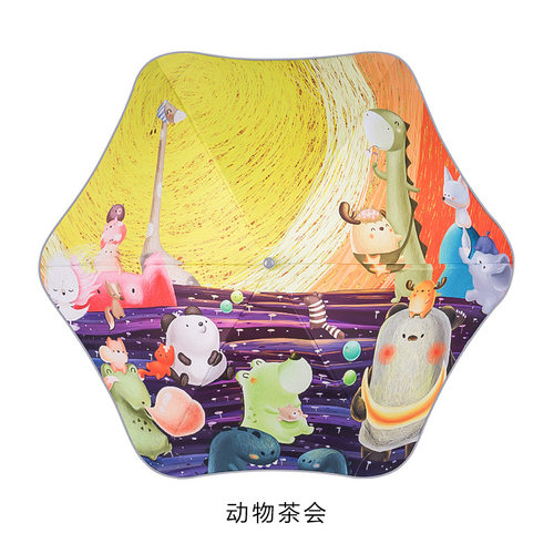 圆角儿童雨伞黑胶童小学生幼儿园孩女孩上学小伞长柄专用