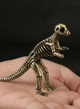 恐龙桌面化石潮爱黄铜