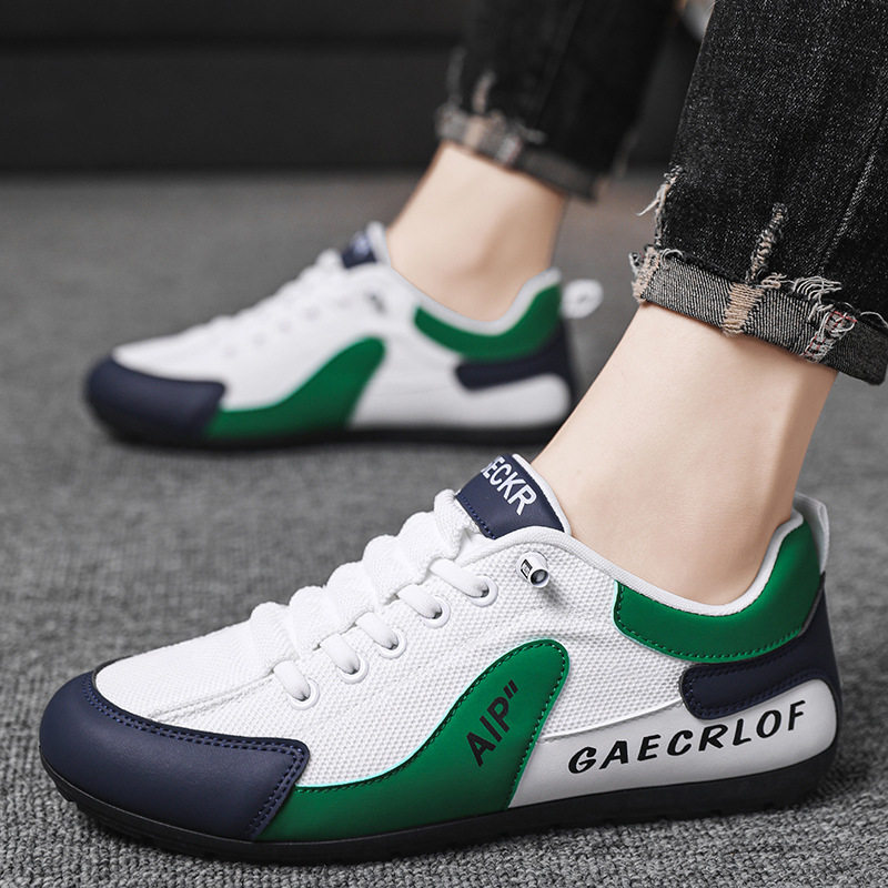 男士休闲鞋春夏季新款透气布面潮流撞色套脚一脚蹬运动鞋学生鞋