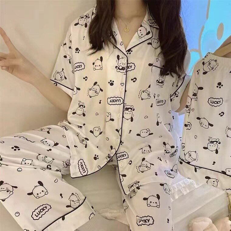 家居服睡衣短袖长裤套装卡通