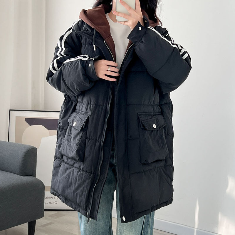 300斤特大码女装冬棉服连帽显瘦
