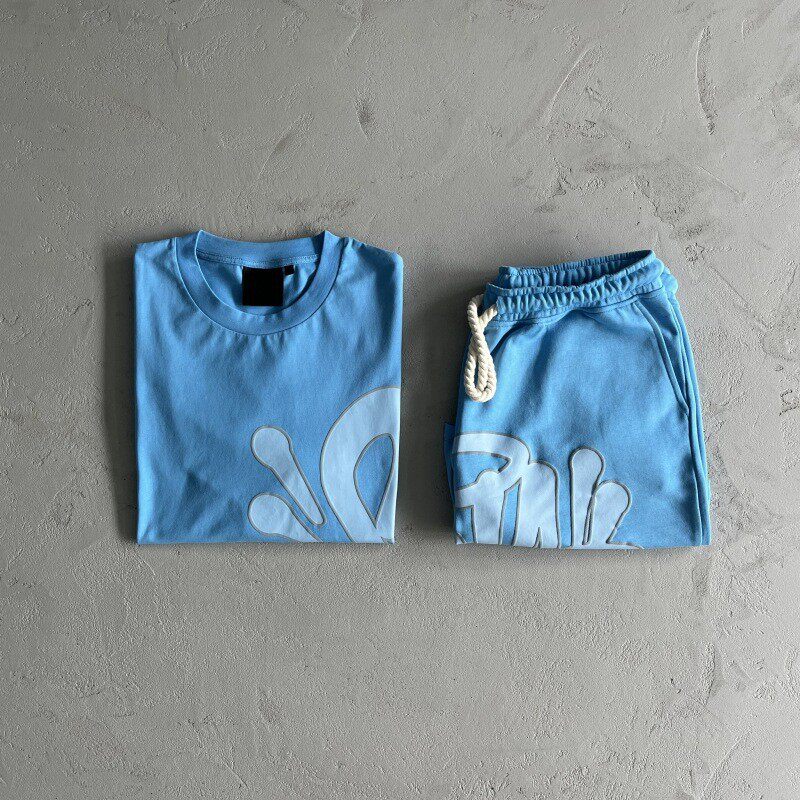 Cross-Border Foreign Trade High-Quality Correct Version Syan World Pure Cotton Short-Sleeve Shorts Set Sweatshirt Long P foto 4