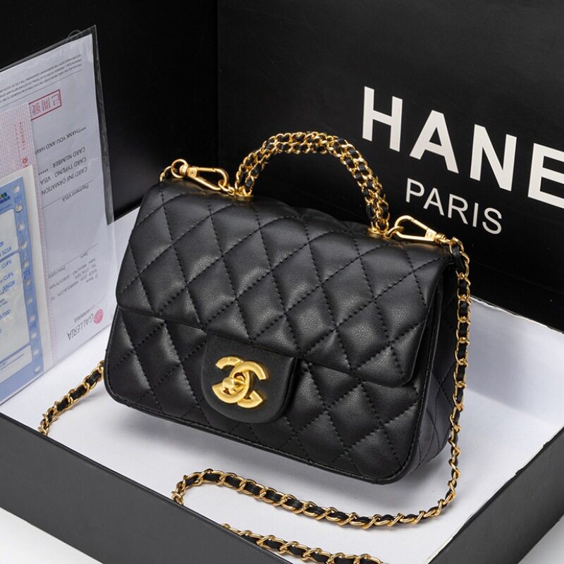 轻奢名牌包包女2026新款潮真皮级感小香风肩斜挎手提菱格包女包