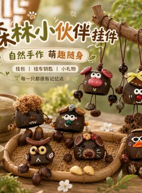 云南水铜铃果壳风铃挂件果壳挂件车挂治愈音疗摆摊包包挂件挂饰品