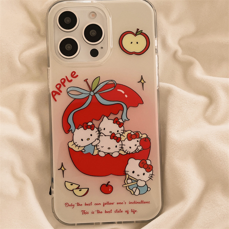 kitty猫双层IMD苹果卡通可爱16