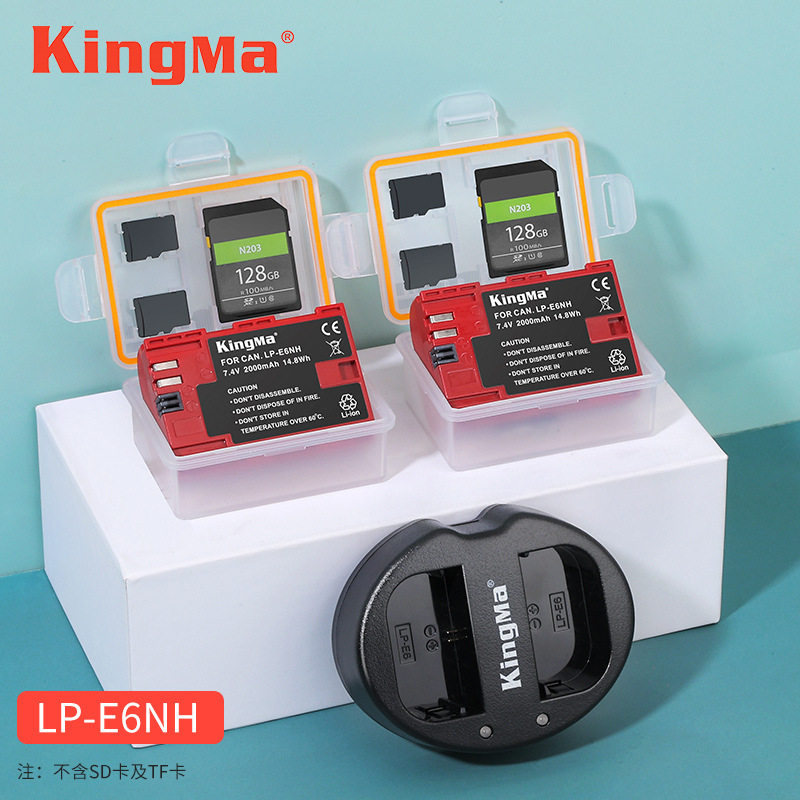 劲码适用佳能电池LP-E6NH/lp-e6反EOSR5 R6相机电池60D 5D4 5D3