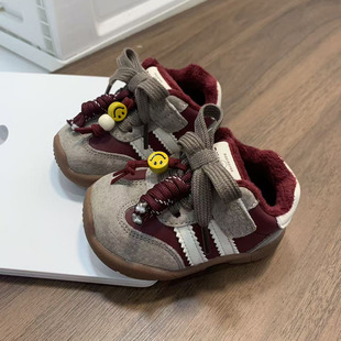 女宝宝宝鞋加棉一岁女孩子鞋子洋气冬鞋婴幼儿学步加绒保暖棉鞋2