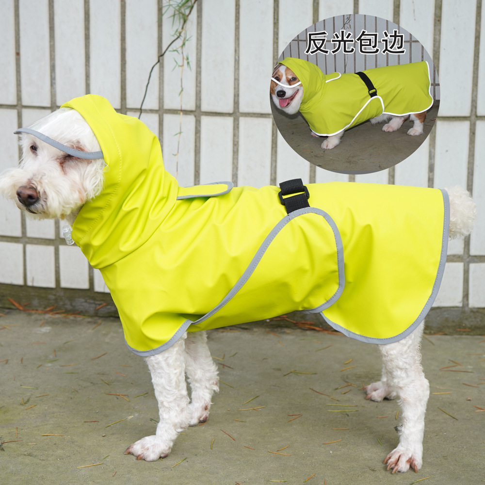 宠它亚马逊反光宠物雨衣全包柯基泰迪狗狗斗篷雨披大型犬衣服护肚 宠物/宠物食品及用品 猫宠物服装/雨衣（新） 原图主图