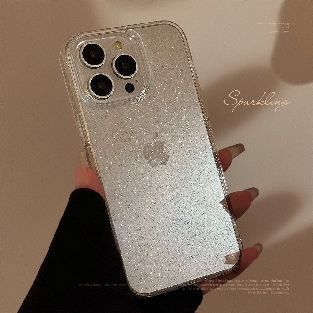 正品苹果透明细闪简约苹果14promax手机壳16适用iphone15软壳11官方12手机保护套x