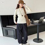 女童2025年秋冬新款韩系纯色针织简约毛衣女大童百搭打底衫保暖潮，童装毛衣，祺儿童装