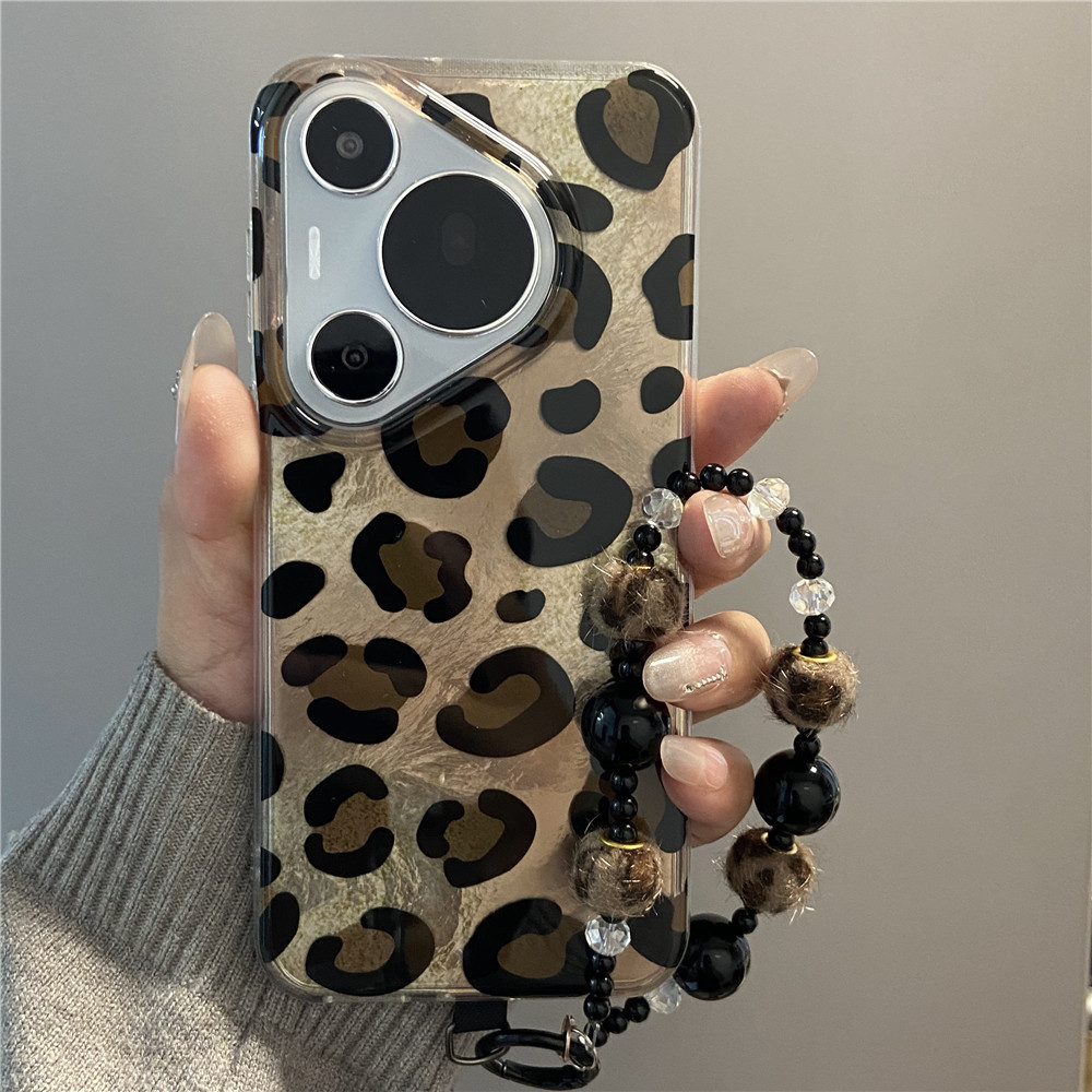 ins风豹纹适用华为mate70pro+手机壳Pura80pro 个性Pura70防摔女