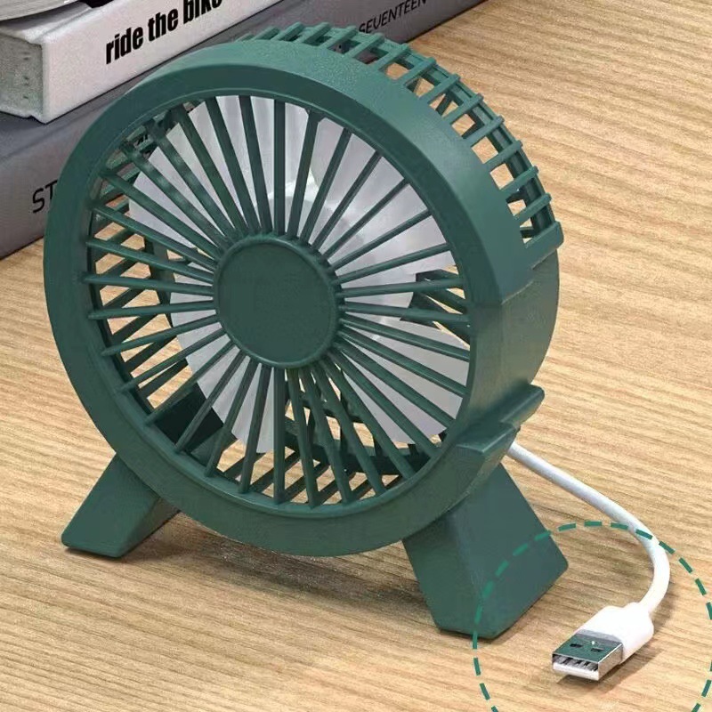 超静音大风量办公室桌面小风扇USB插电充电两用超长续航台式便携