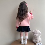 女童加绒卫衣秋冬2025新款卡通一体绒打底衫冬装韩版儿童上衣P58，童装卫衣/绒衫，祺妙童装