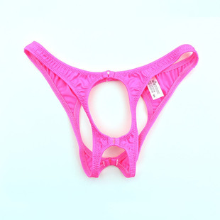 223新款男士镂空铁环性感三角内裤男生三角镂空漏洞透气内裤