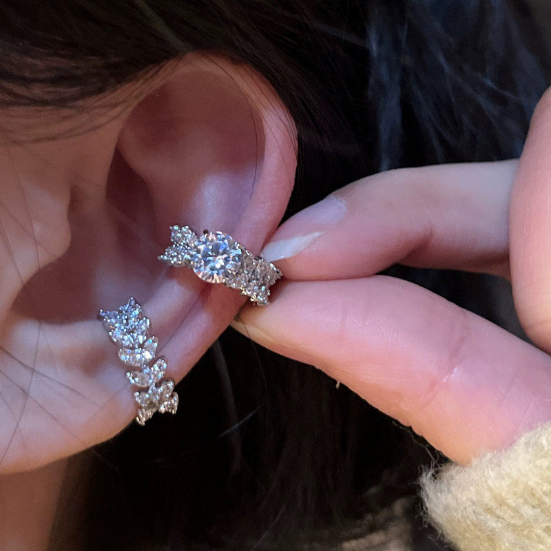 小众设计感超闪耳夹女精致微镶锆石麦穗不对称耳骨夹无耳洞耳饰品,饰品/流行首饰/时尚饰品新,耳夹,淘宝优惠券,粉丝福利购,淘宝优惠卷