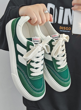 青年潮流鞋子潮2023新款男日系帆布鞋小众设计休闲百搭ins板鞋潮