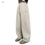 女童2025年冬季新款字母刺绣加绒弯刀裤女大童户外保暖拼接休闲裤，童装裤子，祺儿童装