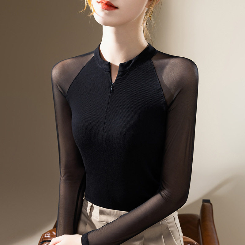 拉丁舞上衣女长袖秋季广场