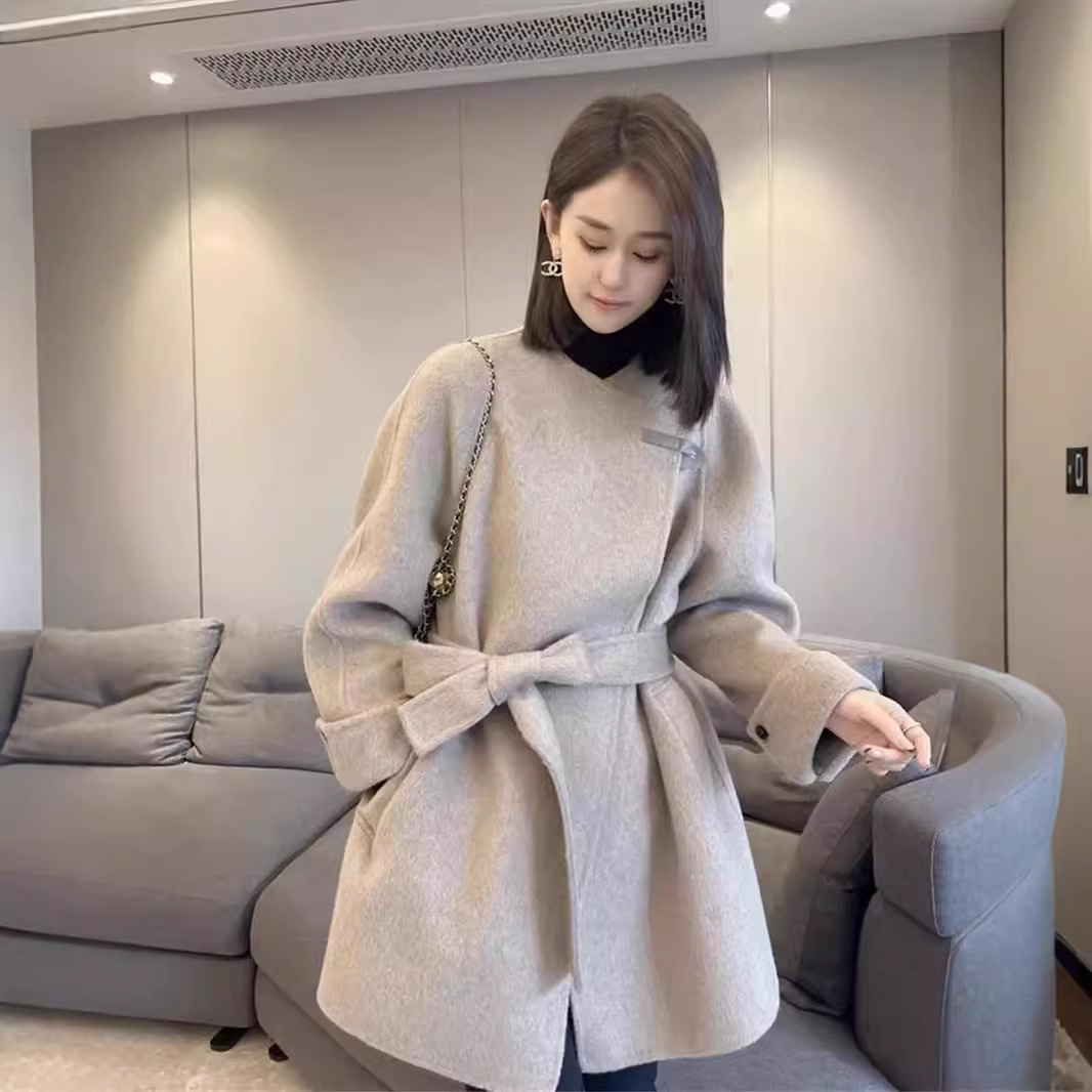 小个子端秋冬羊毛呢外套厚