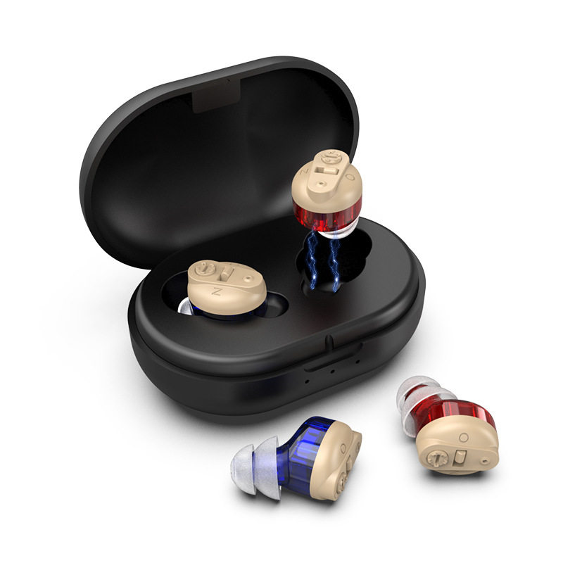 跨境直供老人助听器CIC磁吸充电仓集音器声音放大器hearing aid