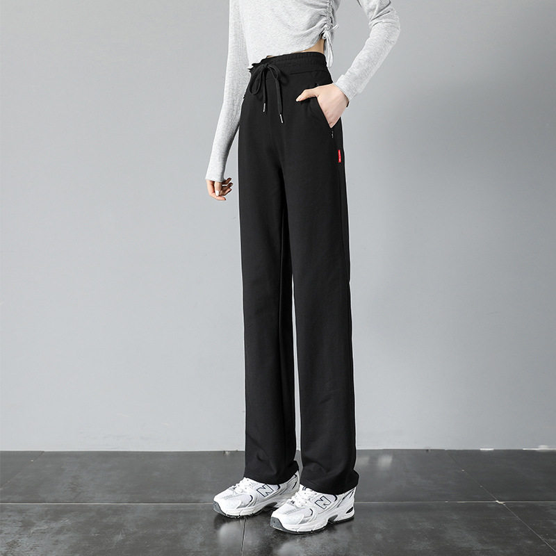 新品运动裤女春夏季薄款冰丝休闲裤秋款超薄大码长裤子学生运动裤