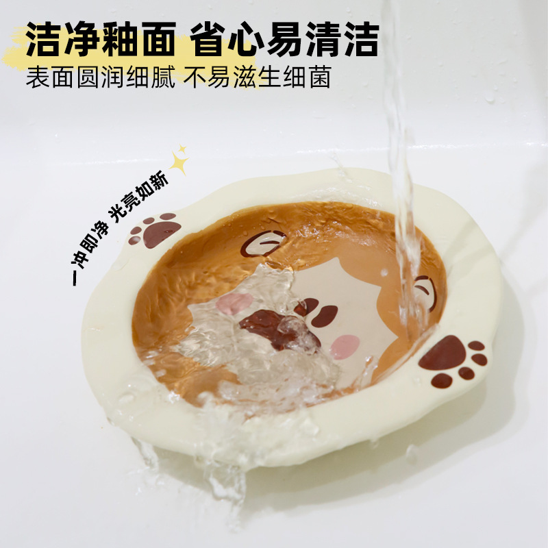 陶瓷大口径宠物碗猫狗通用可爱