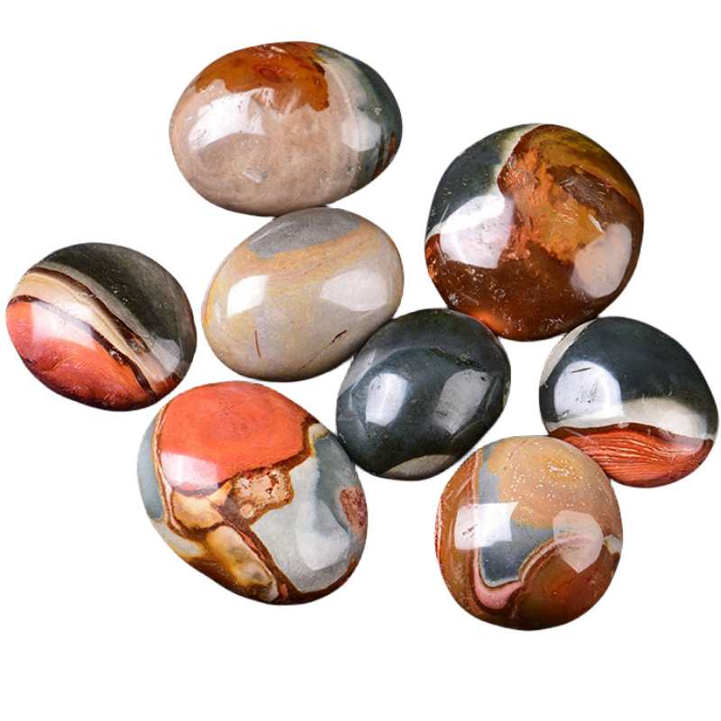 天然海洋石把玩原石打磨手把件 海洋玛瑙矿物晶体奇石摆件