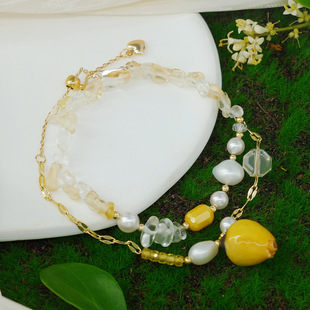 原创设计天然玫瑰真花手链手工滴胶玫瑰永生花珍珠手串清新手饰女