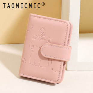 可爱猫咪透明活页多20卡位卡包夹迷你女士小清新学生证件保护套薄