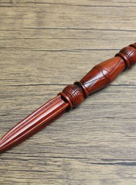 雷击木枣木金刚杵手工木雕刻摆件手把件实木文玩工艺品降魔杵