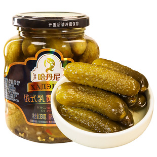 俄式酸乳黄瓜330g酸黄瓜小黄瓜商用汉堡食材罐头小菜下饭下酒菜