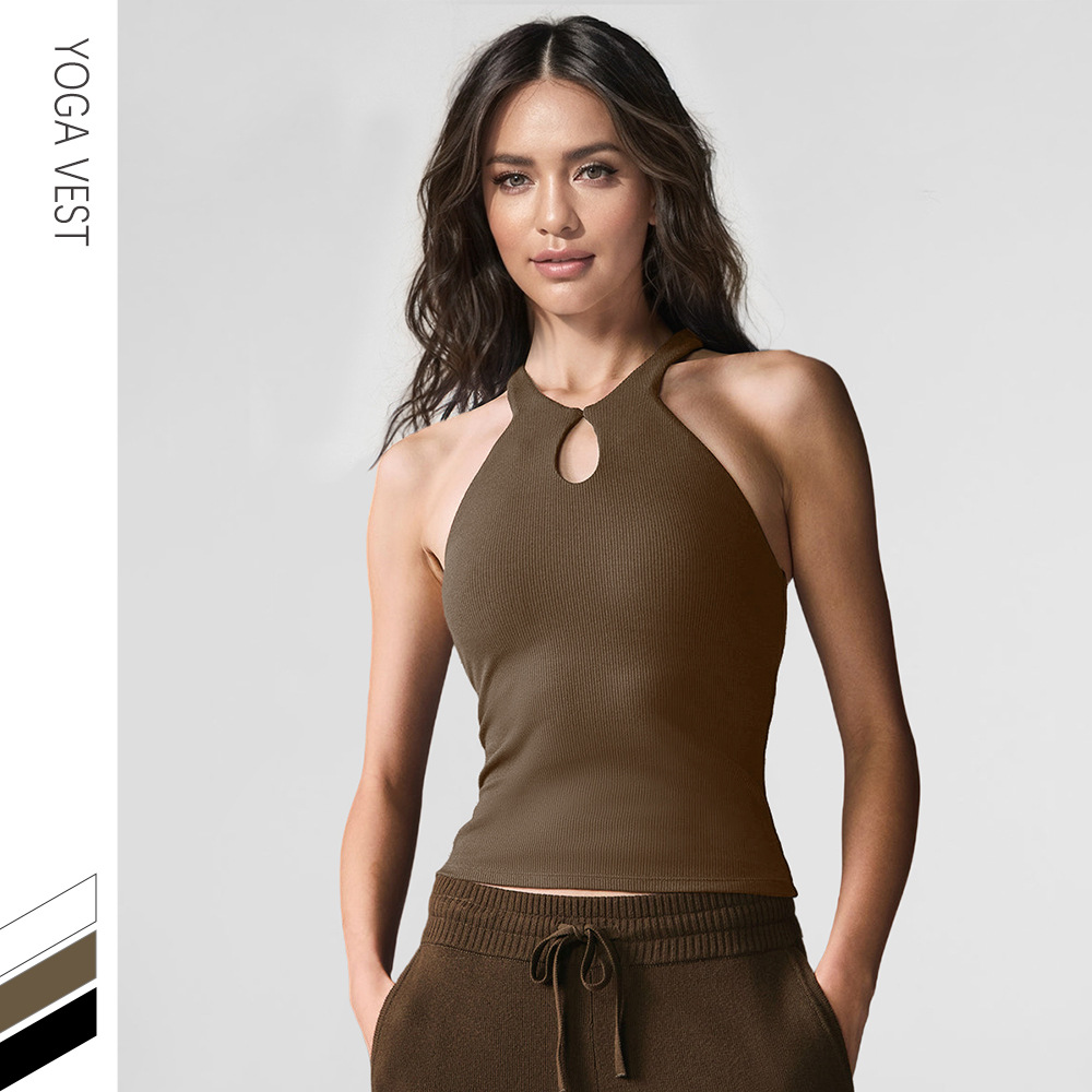 水滴美人条伽伊人瑜伽服背心款