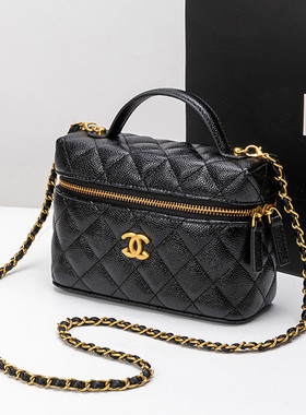 品牌轻奢小香风菱格饭盒包手提盒子包女新款潮时尚肩斜挎包女包