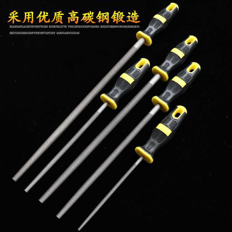 新品圆锉钳工锉钢锉锉刀钳工圆挫元锉刀粗齿中齿细齿园挫刀_虎窝淘
