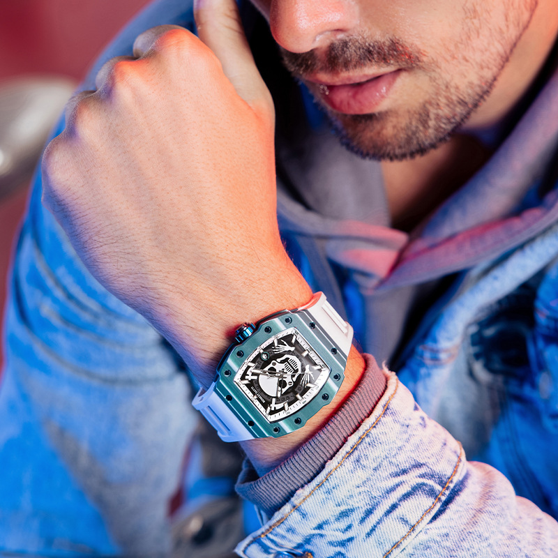 德国布加迪品牌手表碳纤维系列夜光时尚士机械表跨境爆款奢侈品