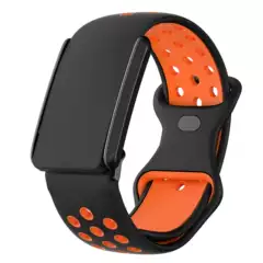 Suitable for Whoop 4.0 Two-Color Silicone Strap, Perforated Style, Figure-Eight Buckle, Sports Replacement Strap with Metal Frame