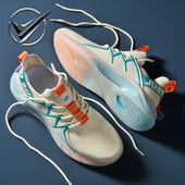 夏季 鞋 飞织爆米花运动跑步鞋 笑相迎跨境2023新款 士休闲潮流鞋