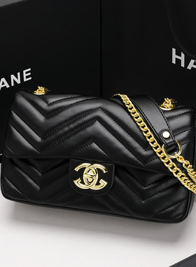 品牌轻奢小香风菱格链条包包时尚百搭斜挎包女包链条肩腋下