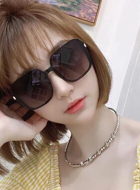 2023新款潮流街拍圆大脸太阳镜方形墨镜防紫外线米钉士太阳眼镜