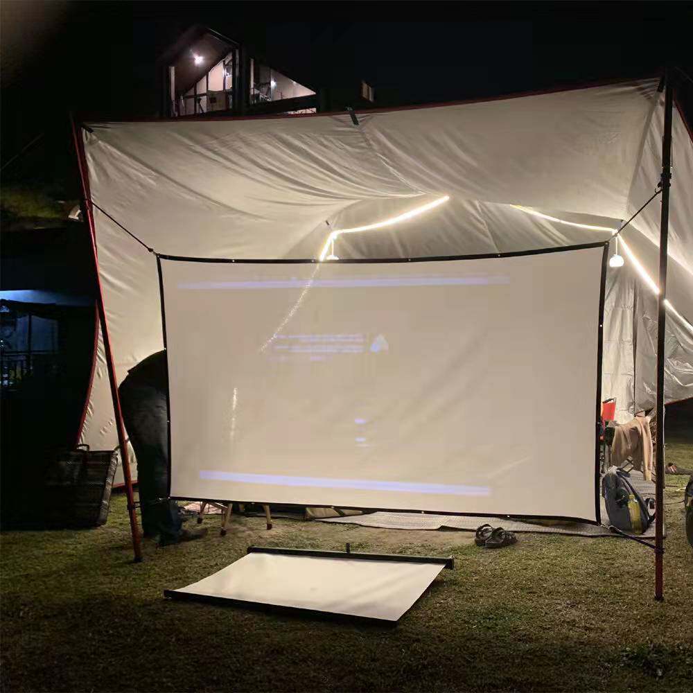 幕布户外露营流动电影幕布100寸200寸影子舞皮影戏电影投影幕布