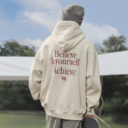 印花连帽卫衣女秋季新款潮牌情侣帽衫宽松外套L3845-P54控98