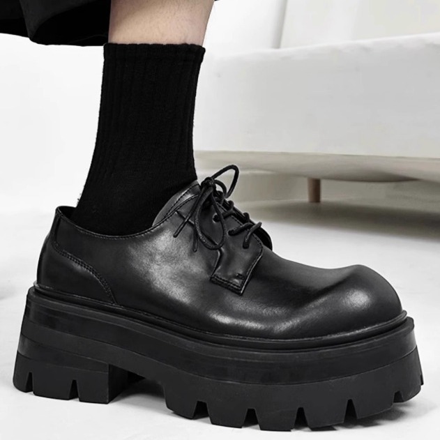 7厘米德比鞋休闲靴增高