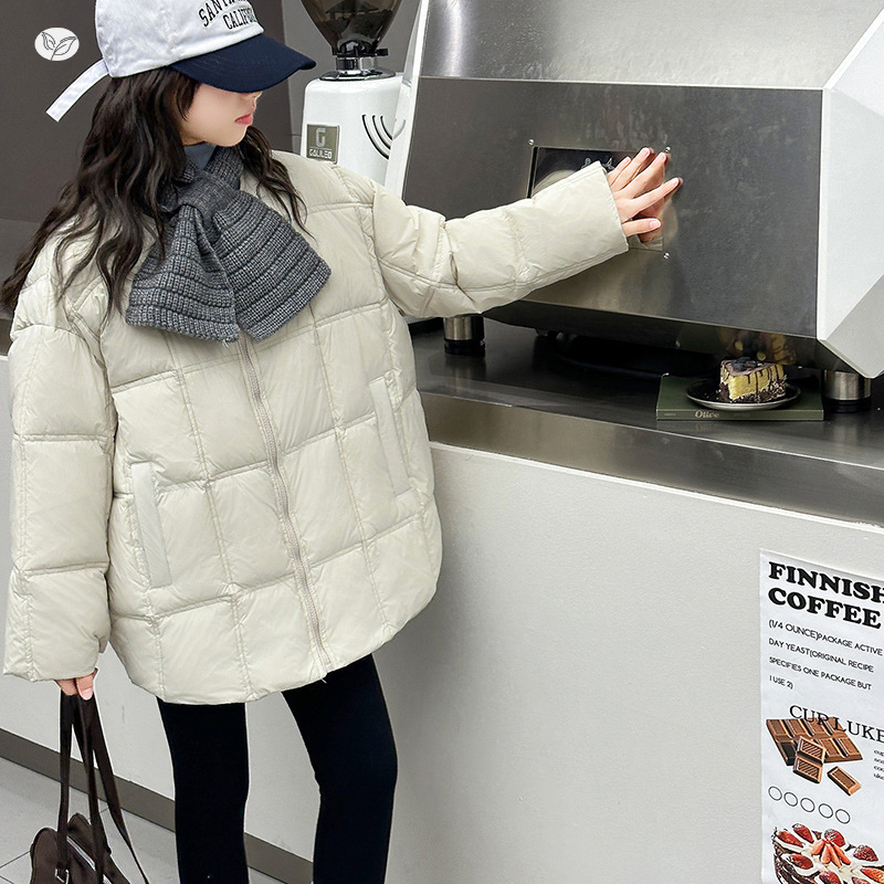 女童2025秋冬新款洋气棉服保暖外套内搭打底裤时髦百搭面包服棉衣，童装休闲套装，祺儿童装