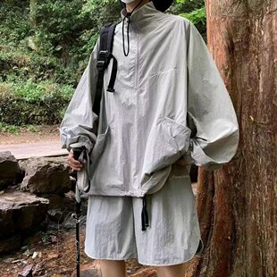 衫 运动套装 搭配一整套显瘦短裤 速干透气防晒衣外套夏装 女夏薄款