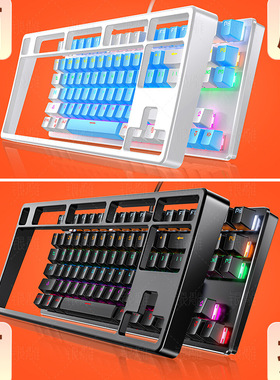 Mechanical Keyboard USB Wired 87 Keys Gamer Keyboard机械键盘