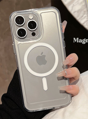 原机色超薄太空壳磁吸iPhone17苹果手机壳16Promax亚克力防摔适用15/14/13新款保护套