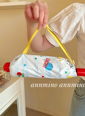 annmino小红靴/红鼻子雨伞折叠女级感防晒晴雨遮阳伞防紫外线